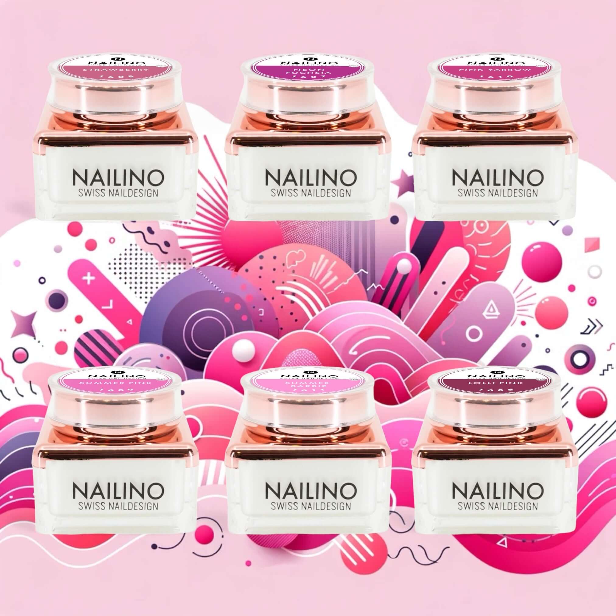 sommer farbgel set in pink