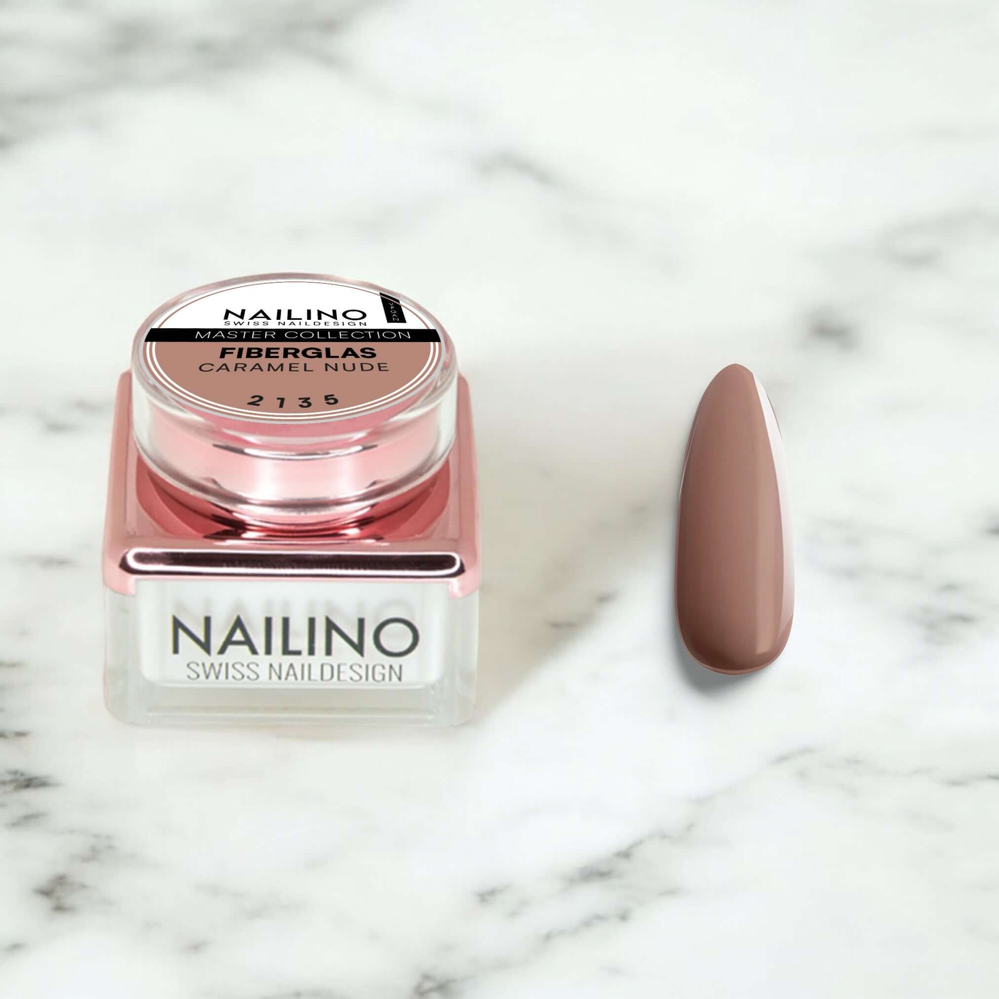 fiberglas gel nails caramel nude nails