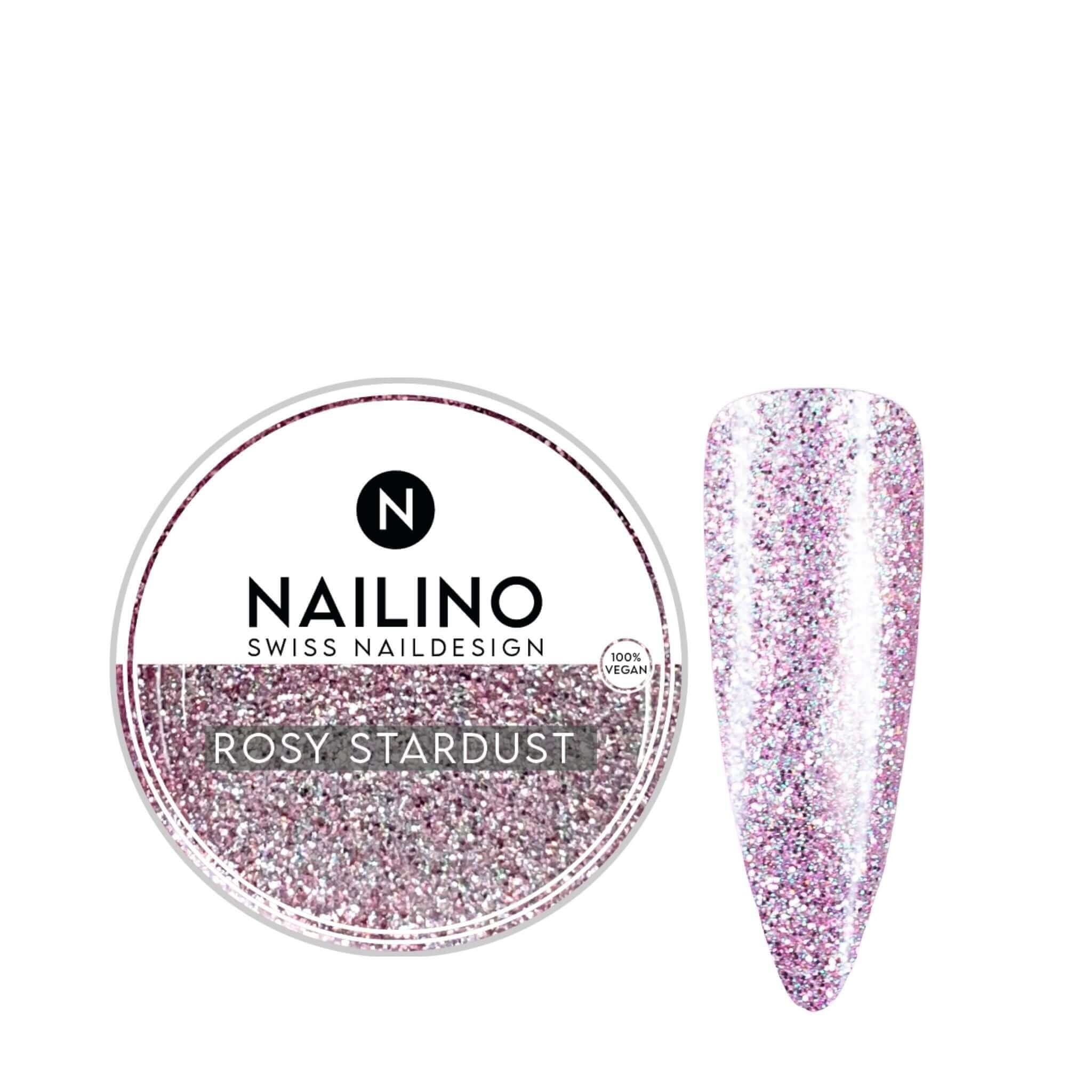 NAILINO Glitter Gel Rosy Stardust Farbgel