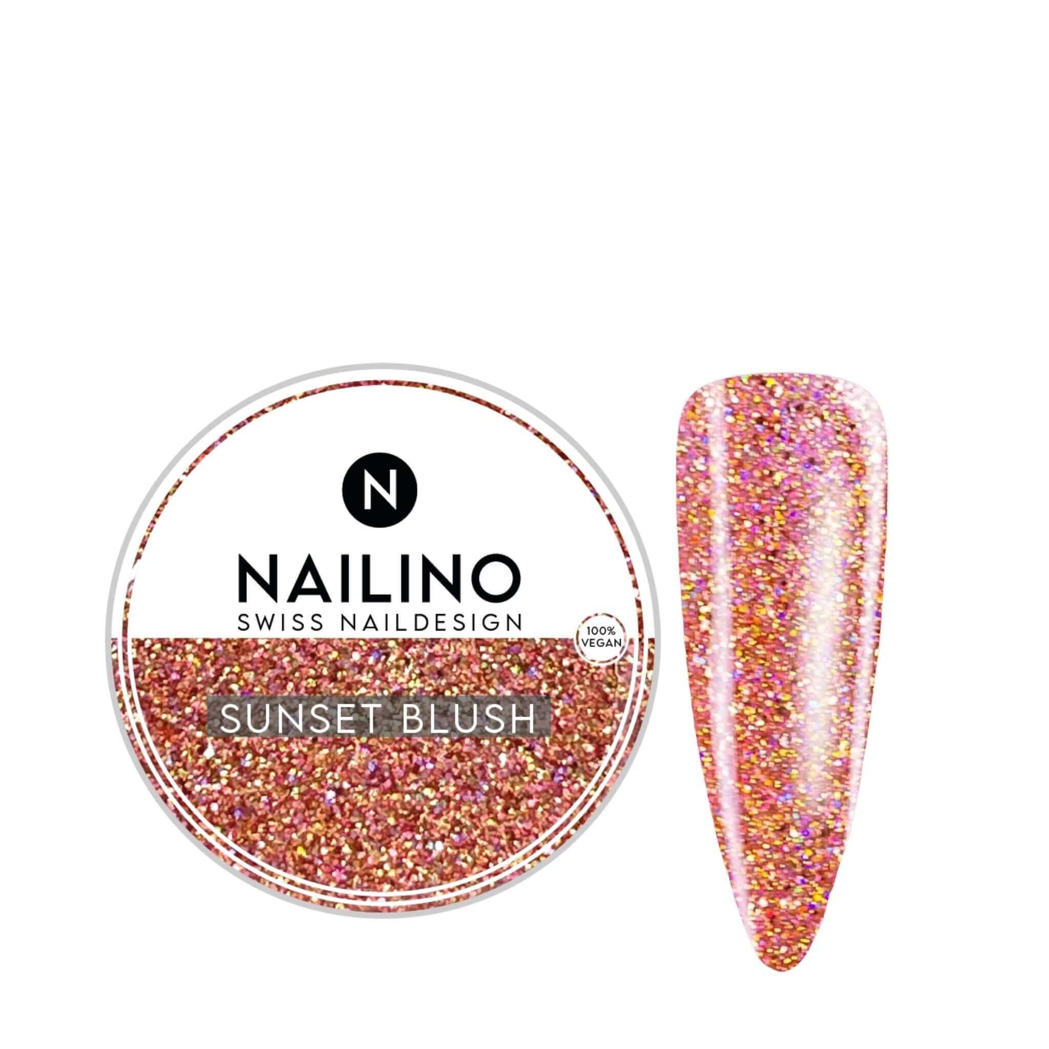 NAILINO Glitter Gel Sunset Blush Farbgel