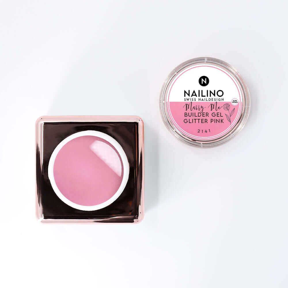 Marry Me Gel Hochzeitsnägel Glitzer Pink AufbaugelInhalt: 15ml, 30ml, 5ml