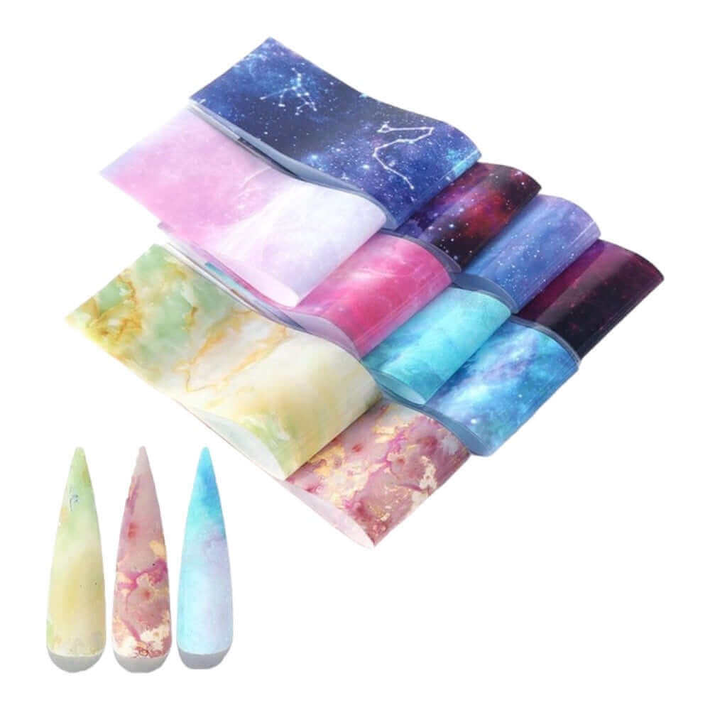 Nagelfolie Marmor - Multicolor