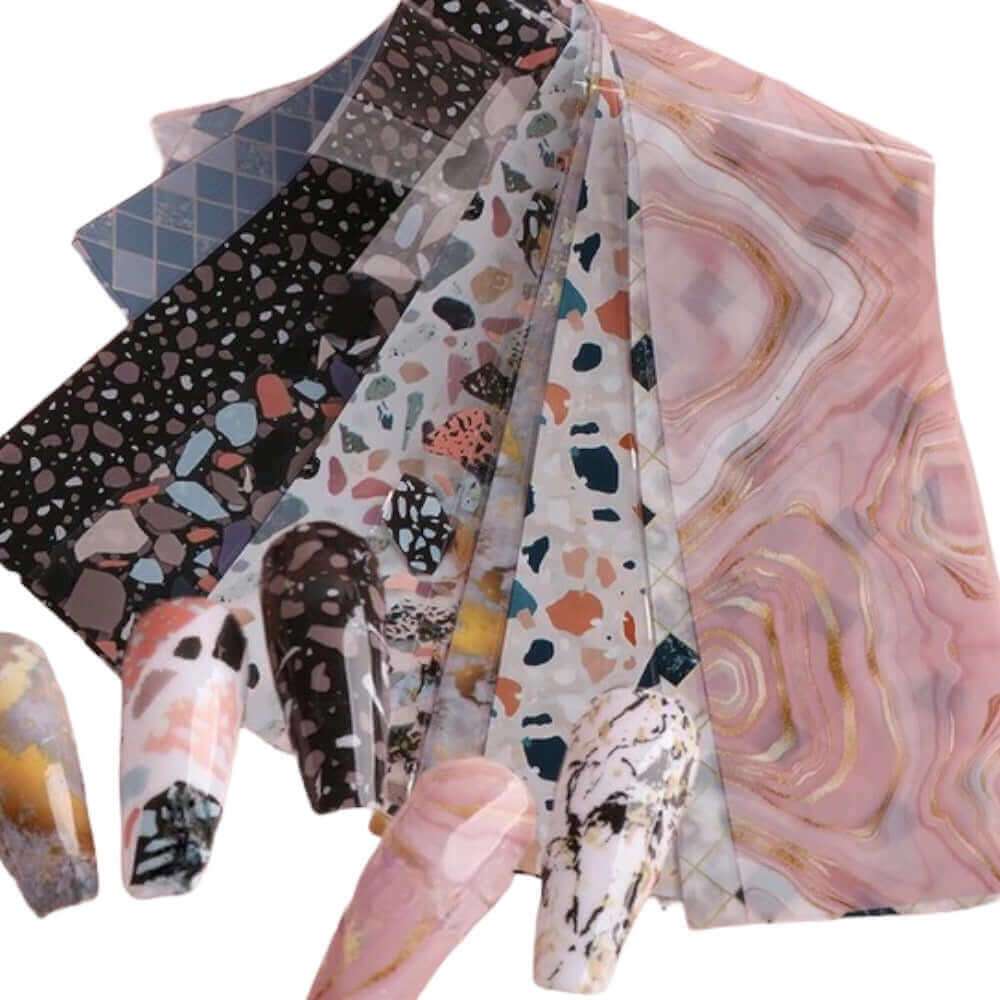 Nagelfolie Marmor - Mix