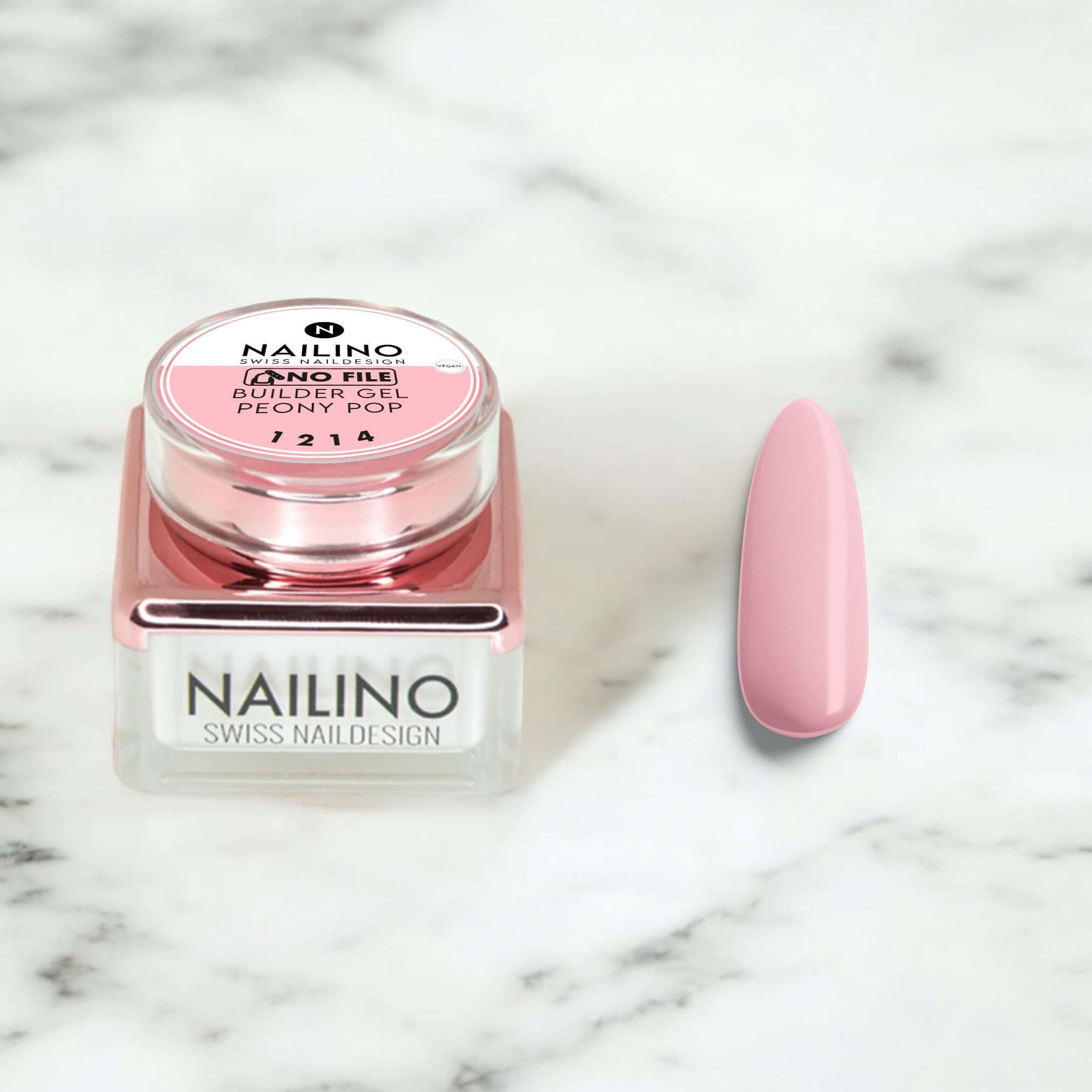 NAILINO No File Nails Builder Gel – Peony Pop