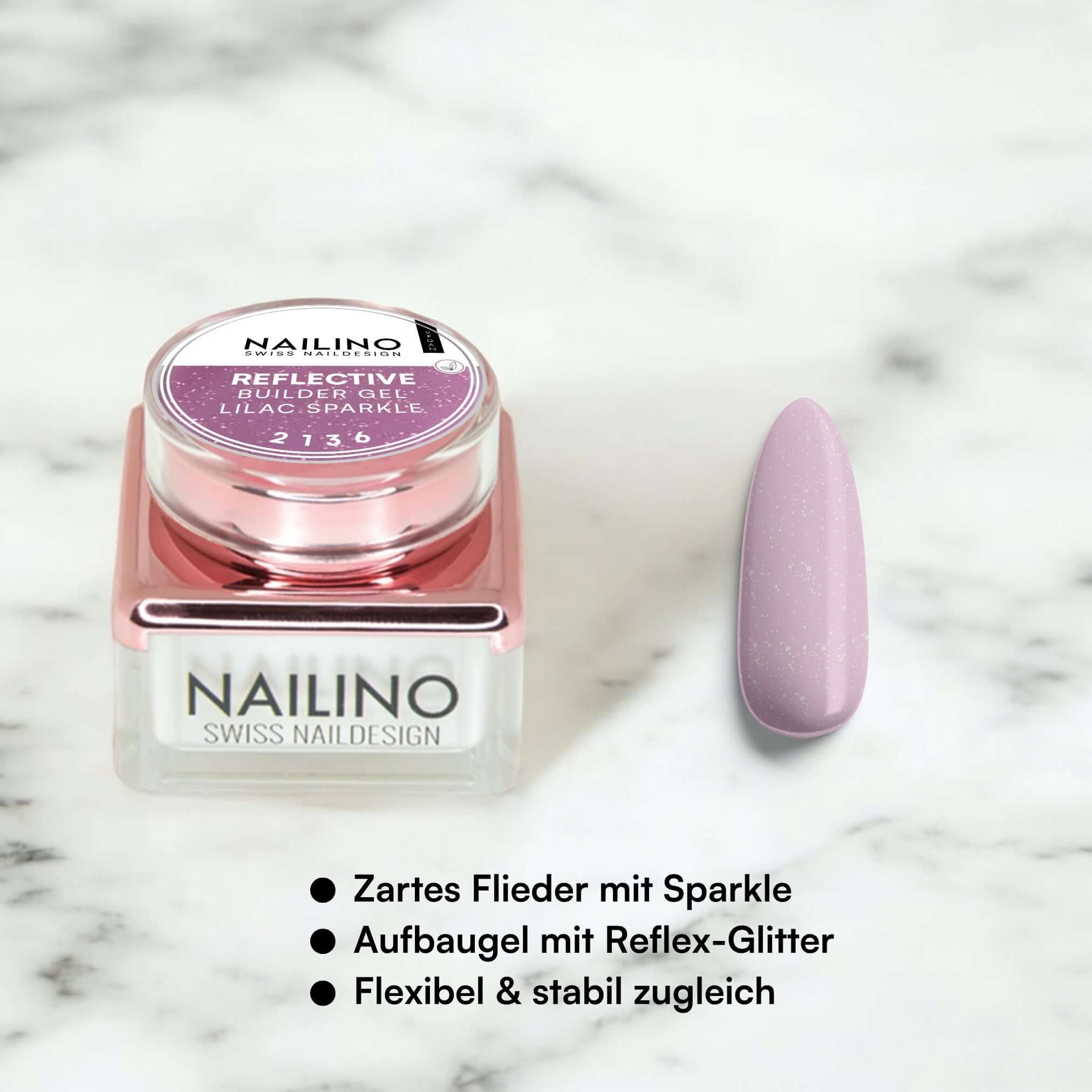 reflektierendes aufbaugel in lila flieder