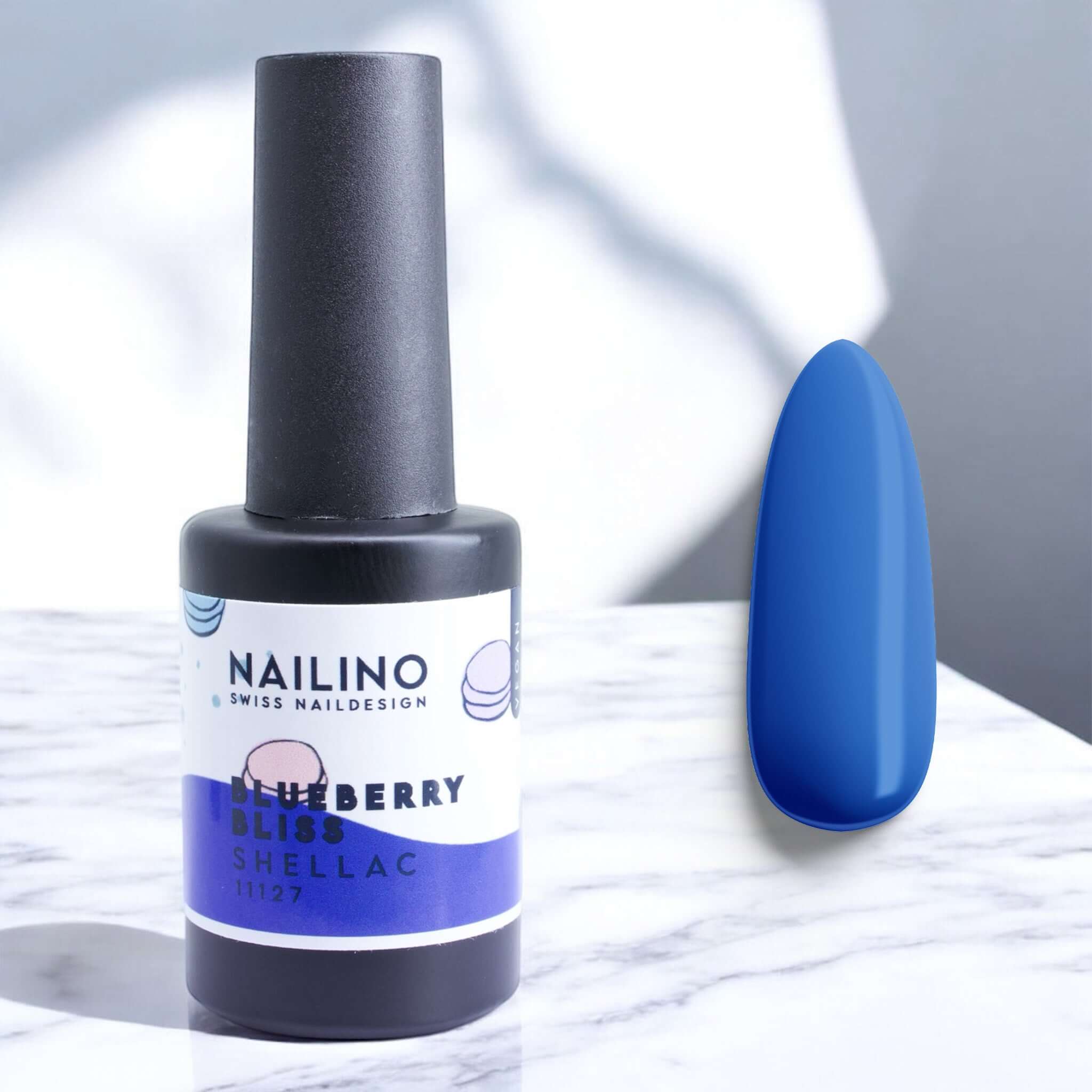 NAILINO Shellac Blueberry Bliss - Leuchtendes Blau für einen sommerlichen Hingucker