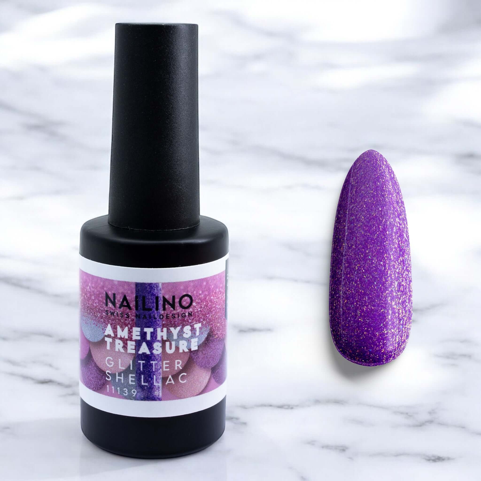NAILINO Shellac Mermaid Glitter – Amethyst Treasure