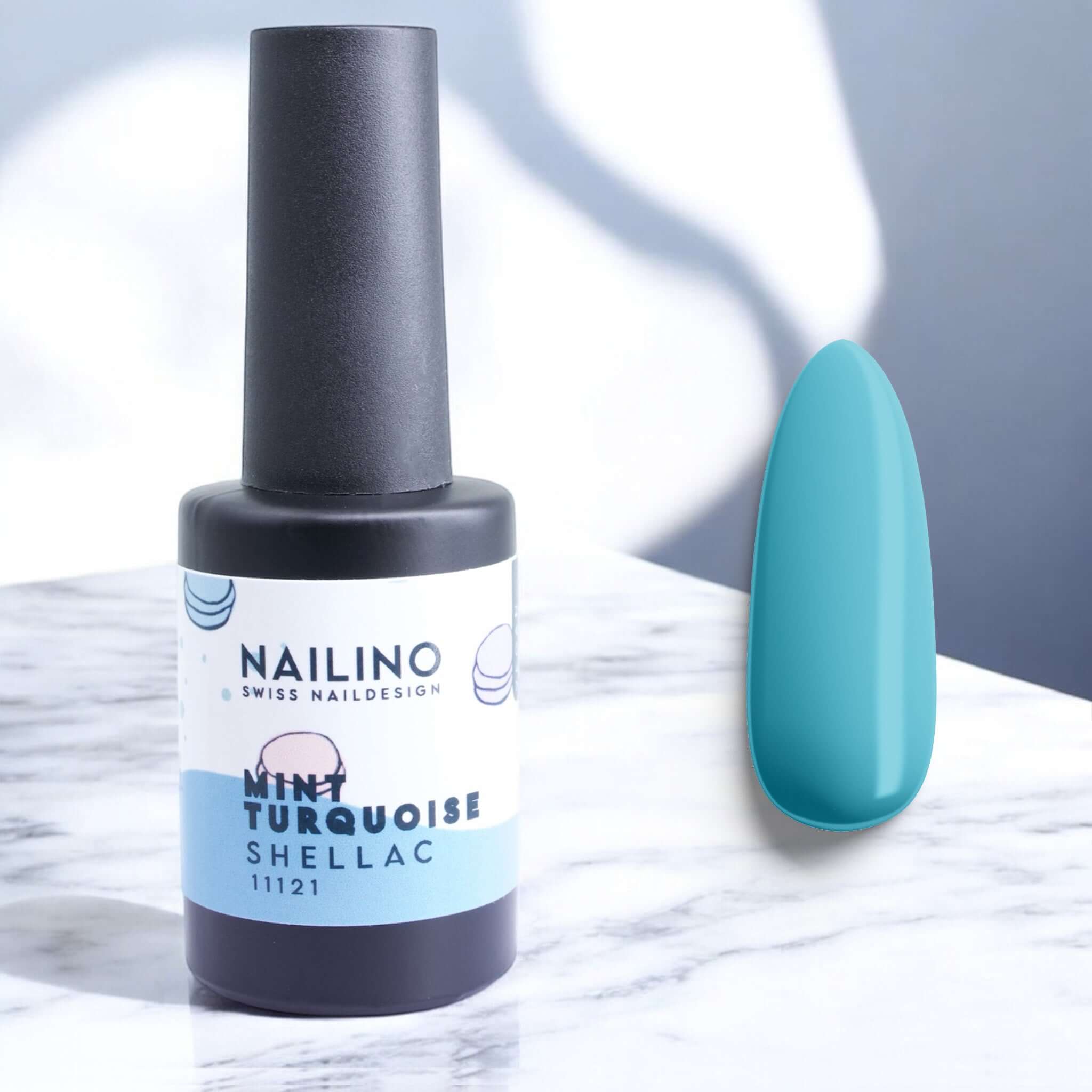 NAILINO Shellac Mint Turquiose - Erfrischendes Mint-Türkis für lebendige Sommernägel