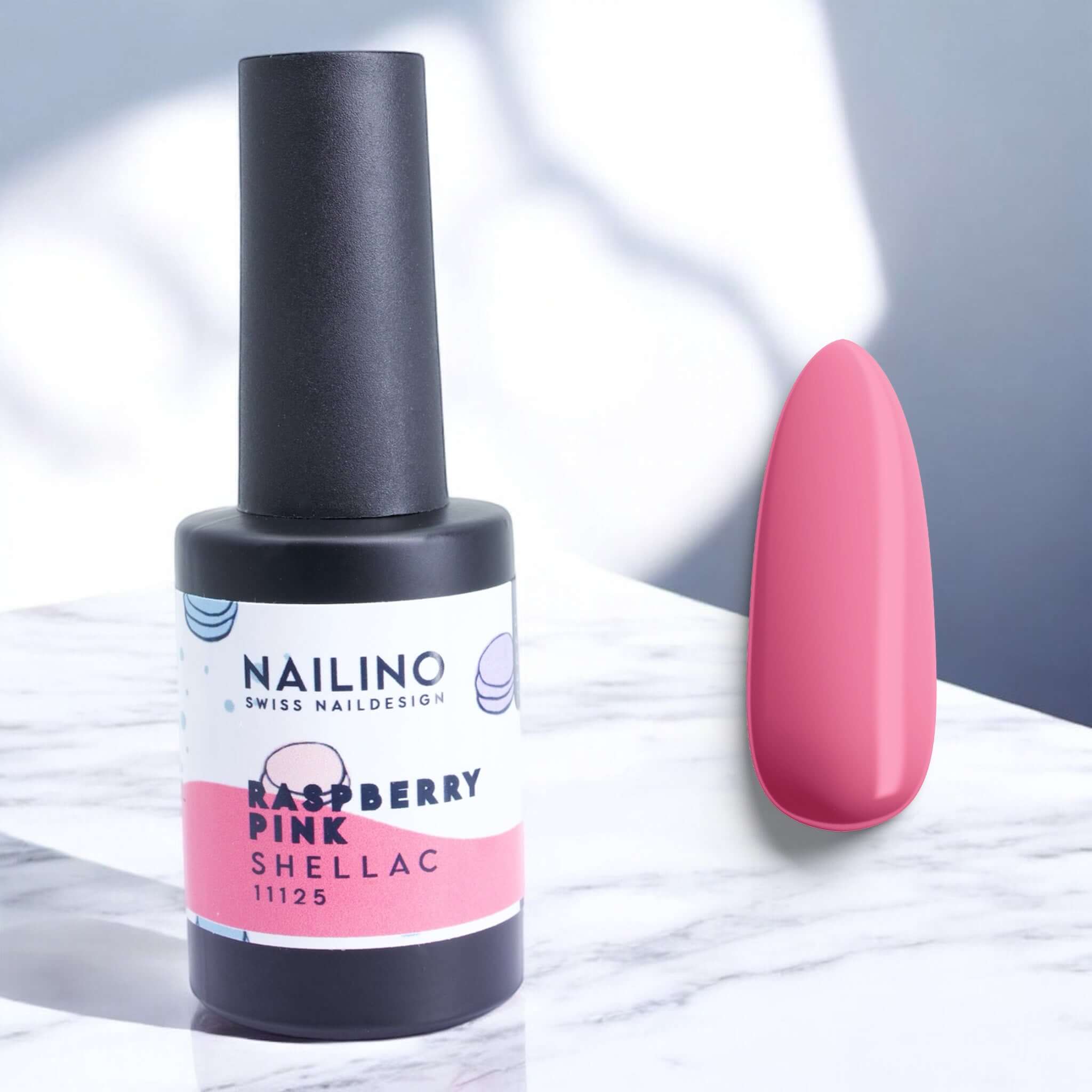 NAILINO Shellac Raspberry Pink - Knalliges Beerenpink für selbstbewusste Trendsetter