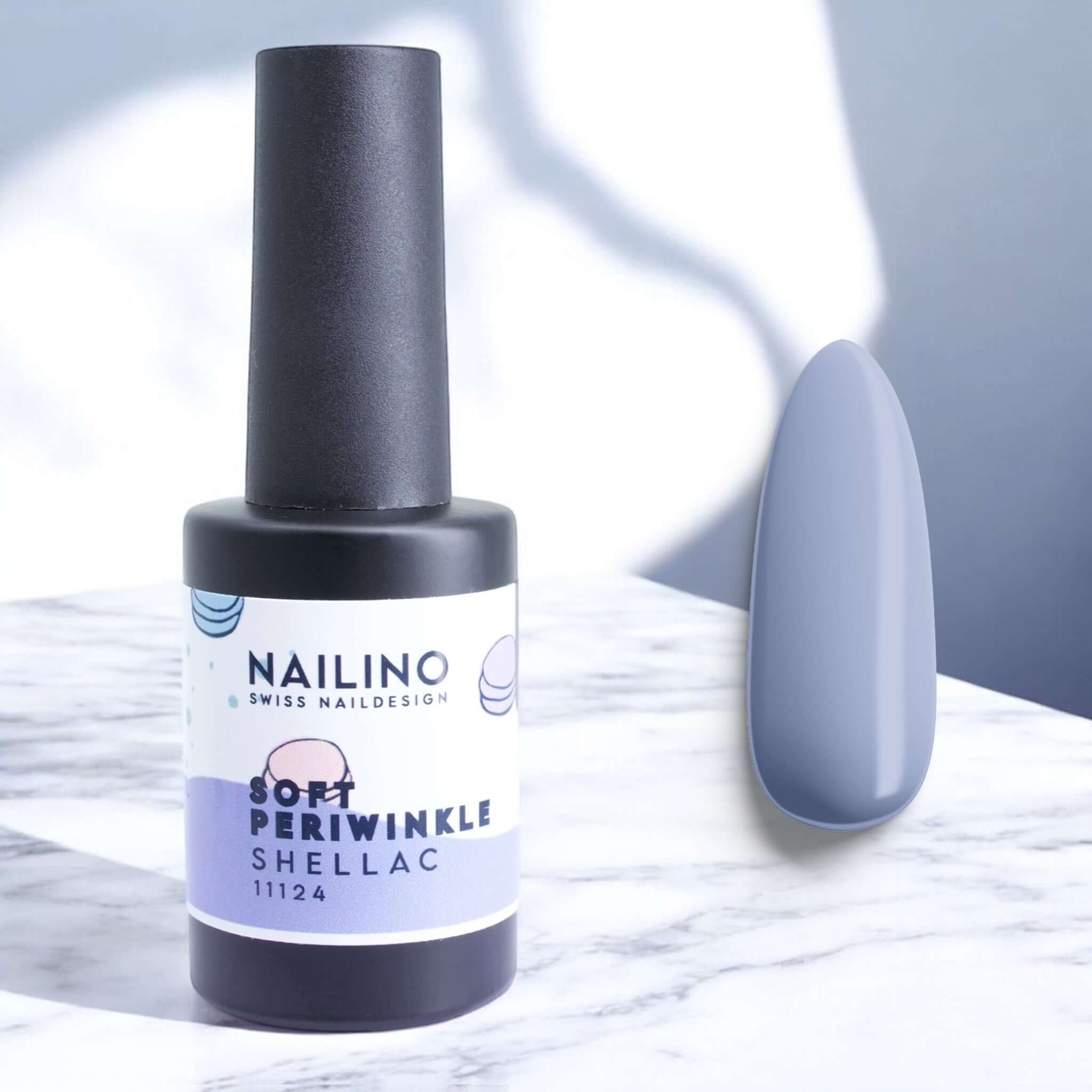 NAILINO Shellac Soft Periwinkle - Zartes Blau-Lavendel für einen feinen Pastell-Look