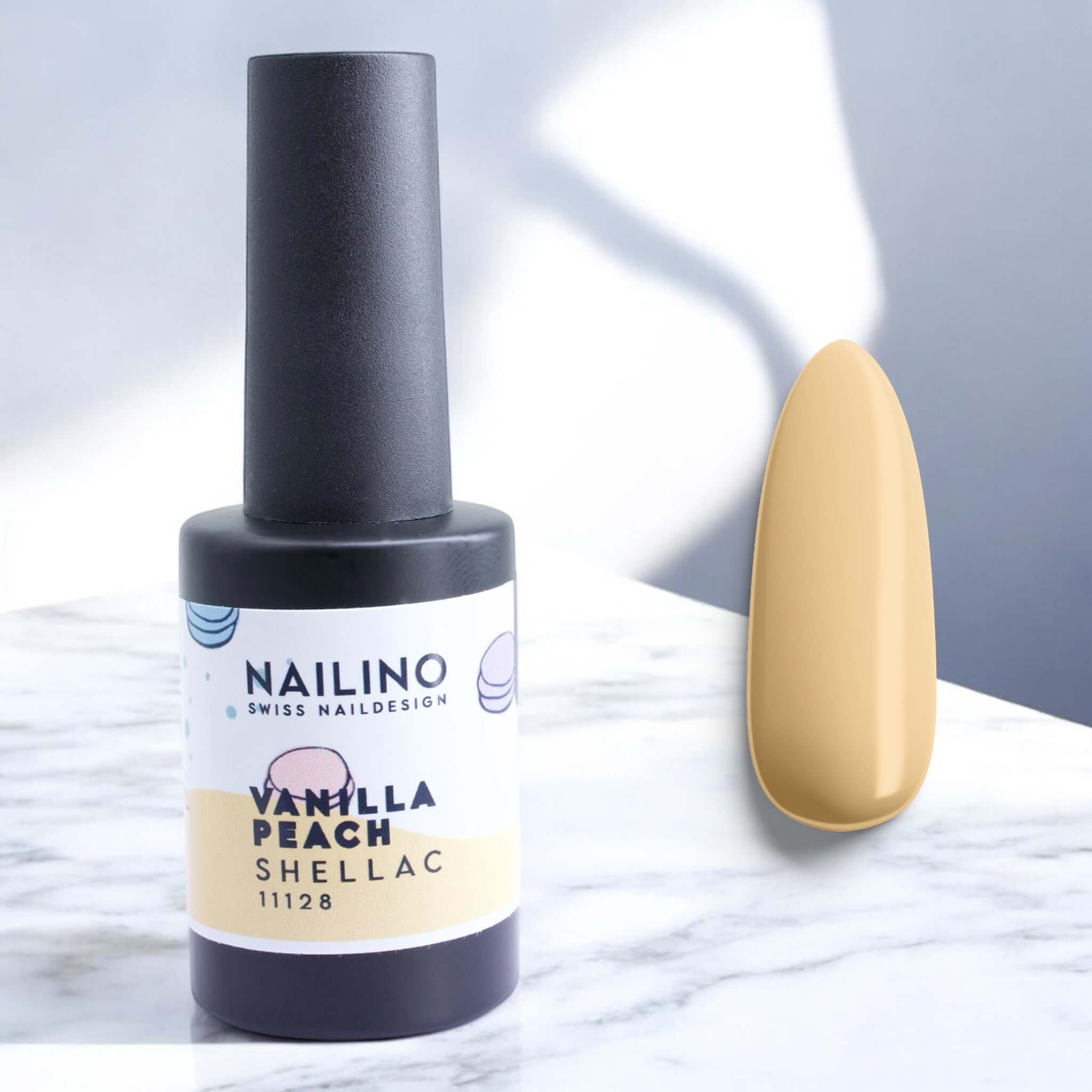 NAILINO Shellac Vanilla Peach - Cremiges Apricot-Nude für einen dezent-klassischen Stil