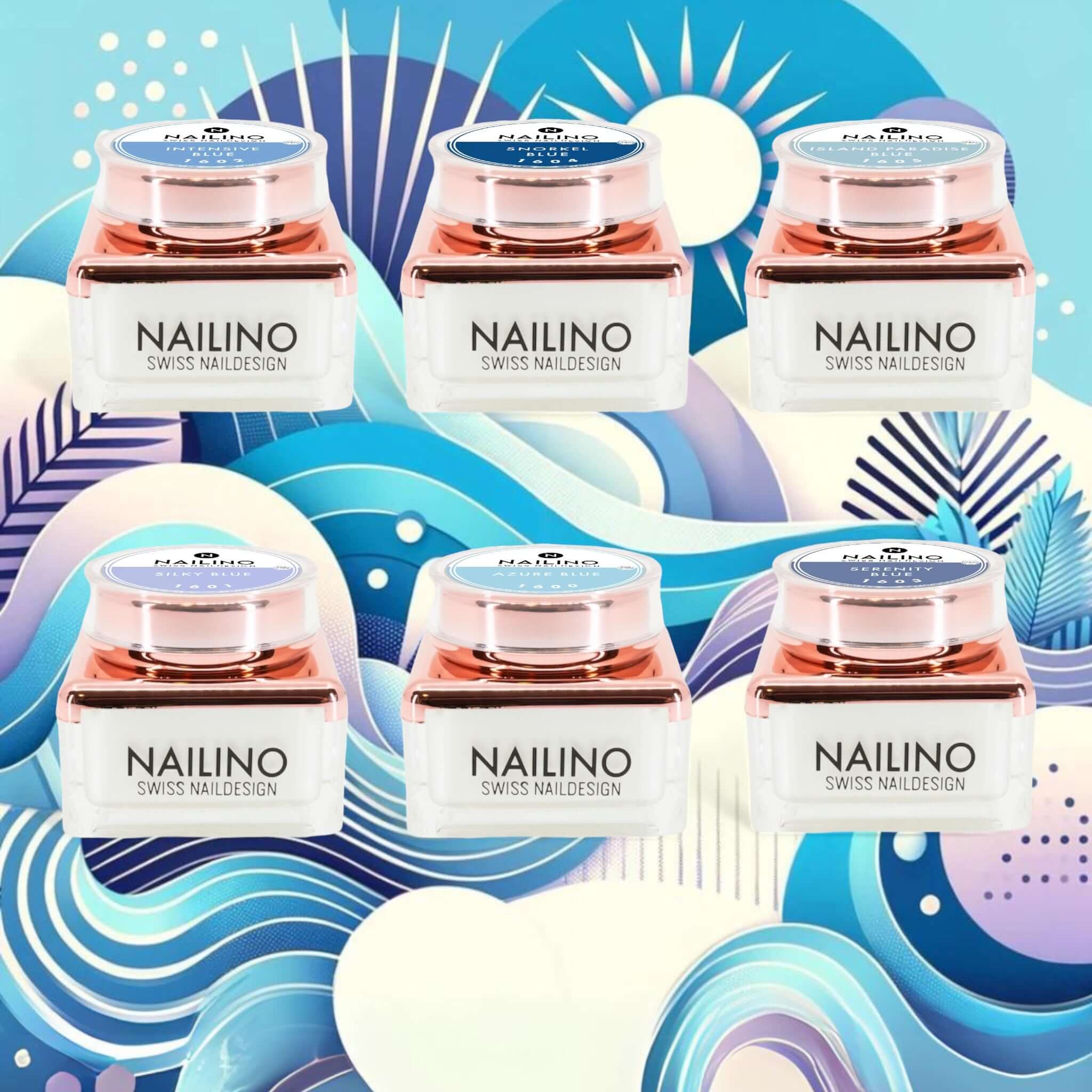 sommer farbgel set blau