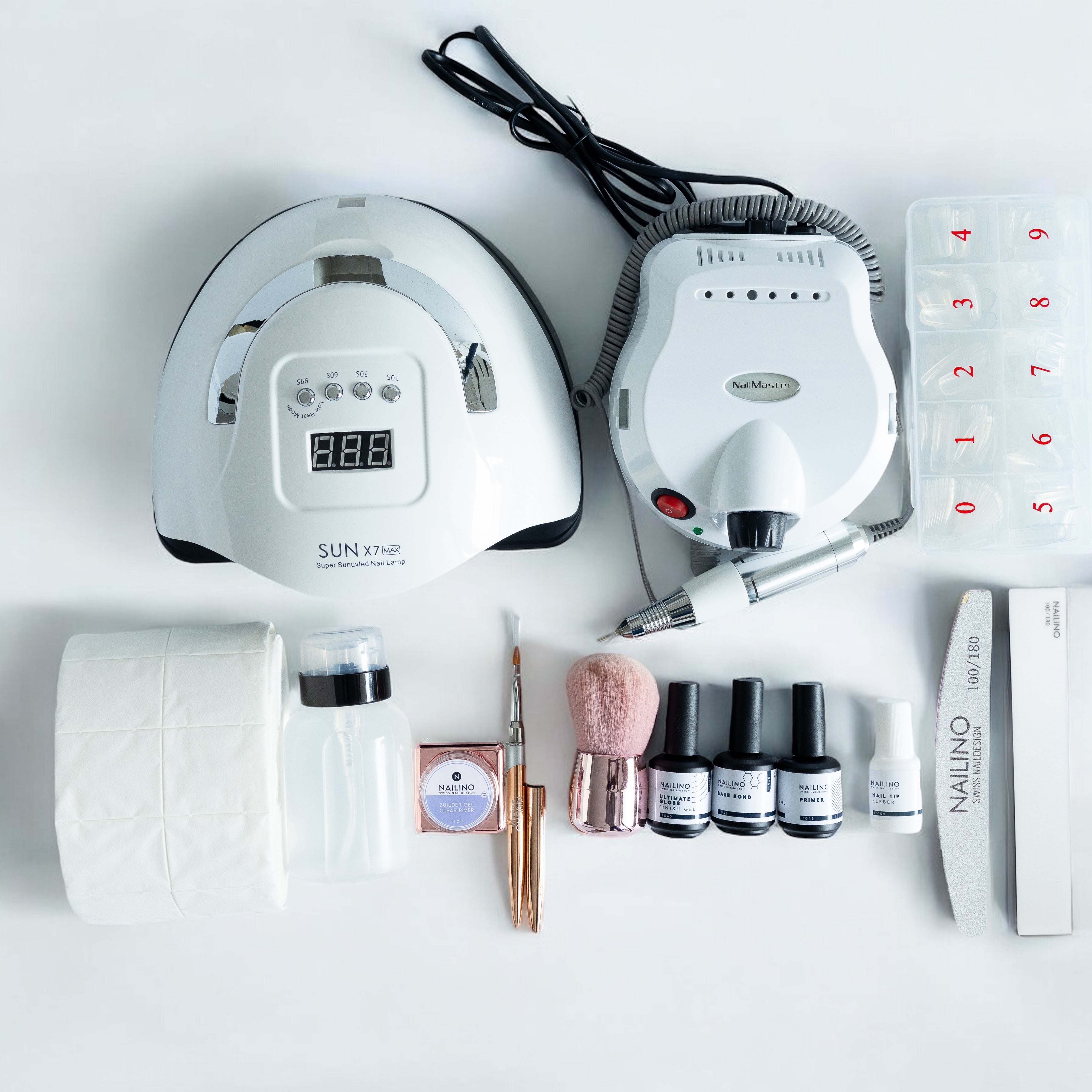 Starter Set Gelnägel mit Fräser und UV Lampe