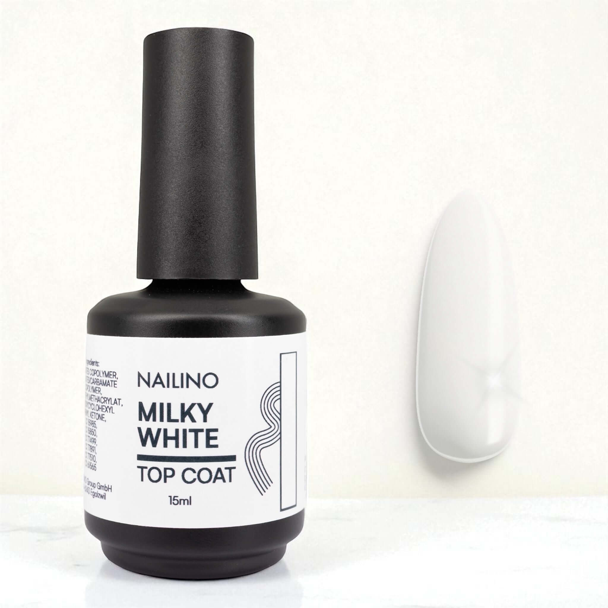top coat finish gel milky white