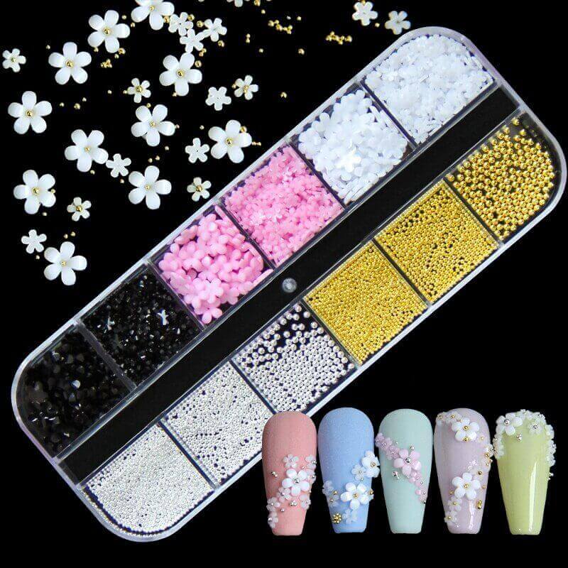Nailart Blumen Dekoration Farbe: Box 1, Box 2