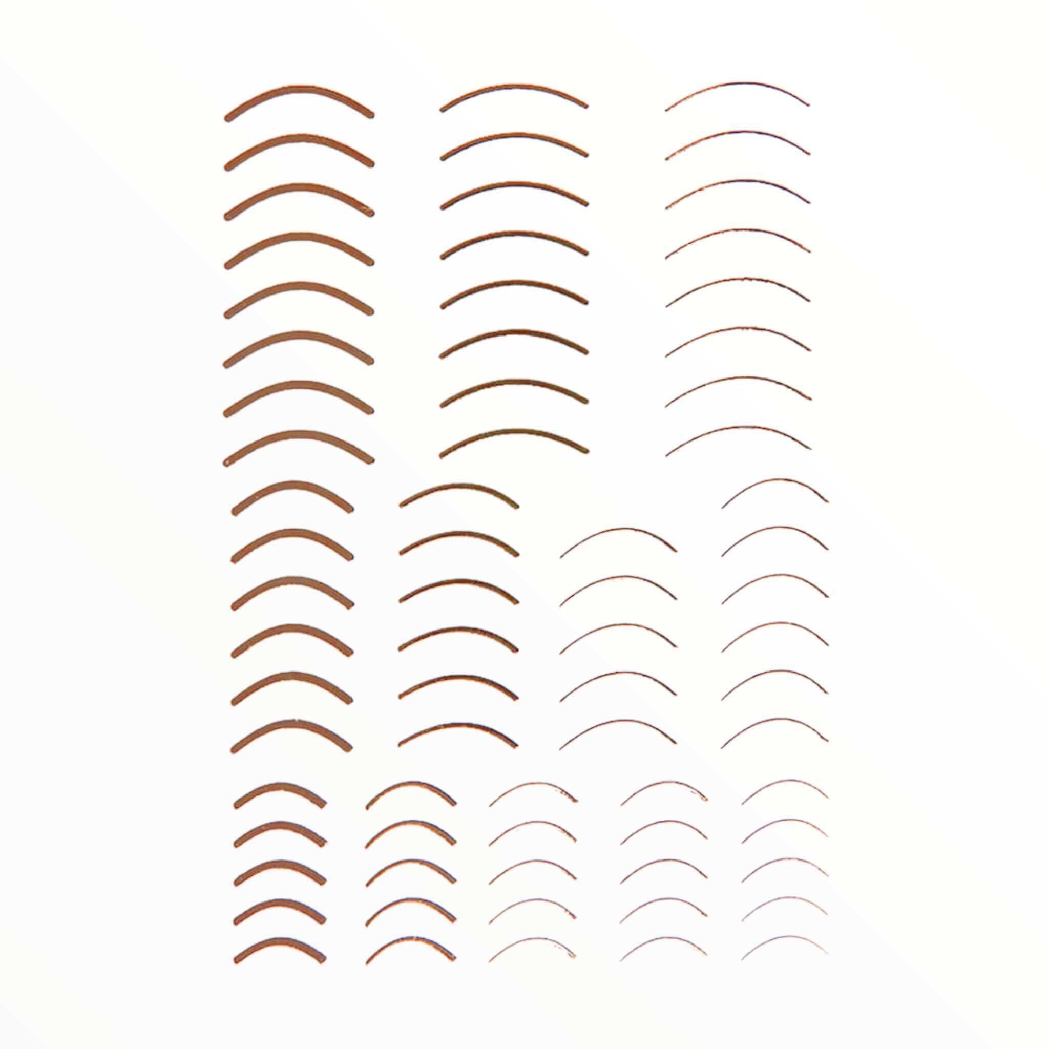 Nagel Sticker Streifen Gebogen Set Rose Gold Nagel StickerFarbe: Rose Gold