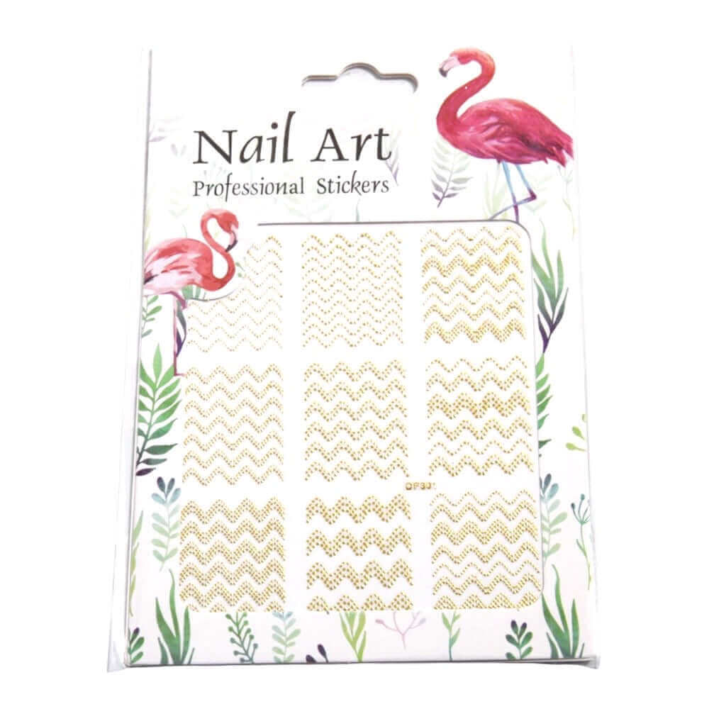Nailart Sticker Gold Nagel StickerMotiv: M10