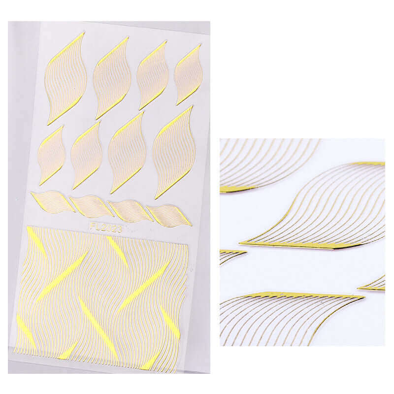 Nailart Sticker Gold Nagel StickerMotiv: M01