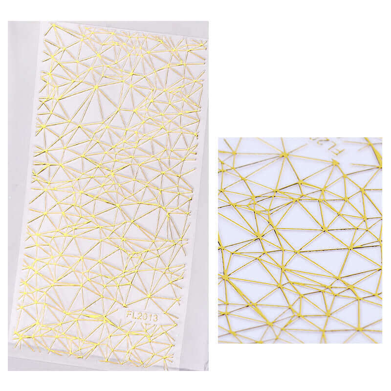 Nailart Sticker Gold Nagel StickerMotiv: M06