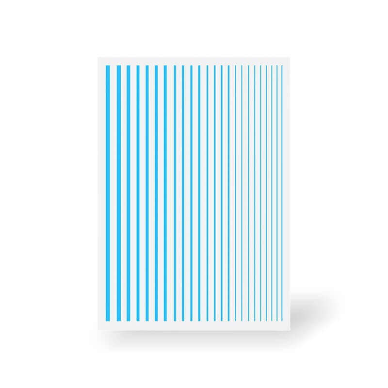 Nagel Sticker Streifen 3D Neon Farbe: Neon Blau
