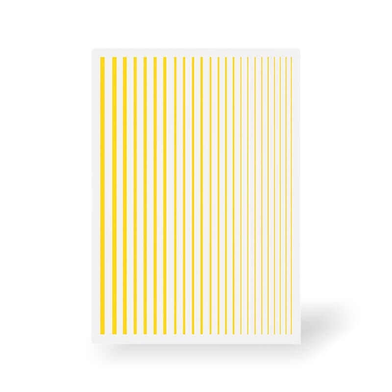 Nagel Sticker Streifen 3D Neon Farbe: Neon Gelb