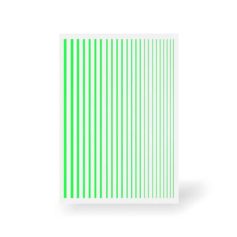 Nagel Sticker Streifen 3D Neon Farbe: Neon Grün