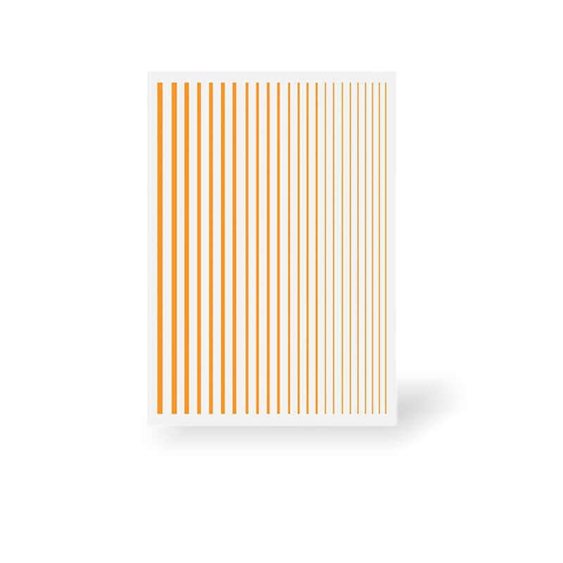 Nagel Sticker Streifen 3D Neon Farbe: Neon Orange