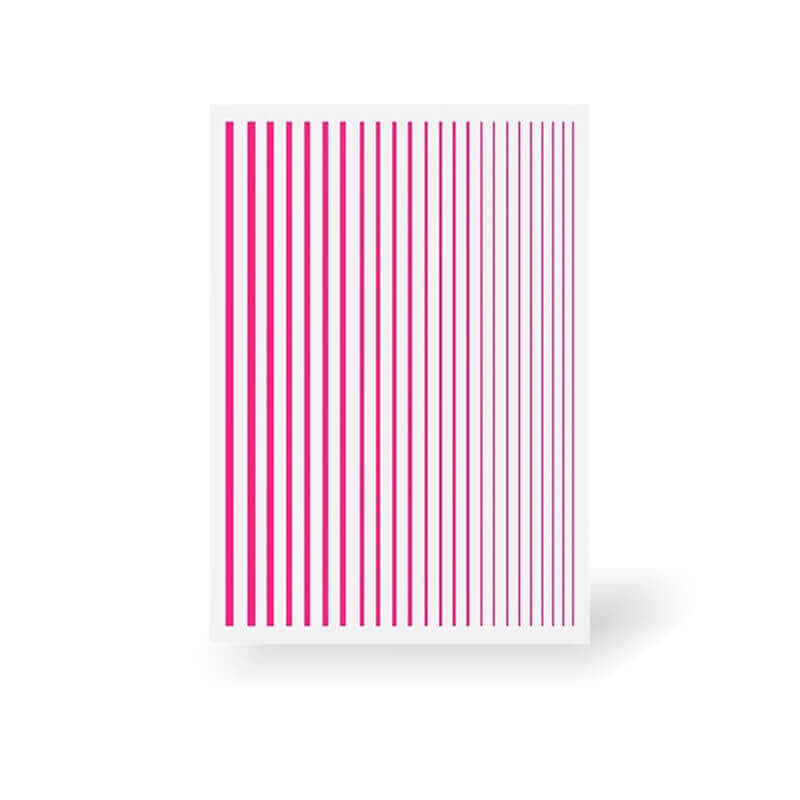 Nagel Sticker Streifen 3D Neon Farbe: Neon Pink