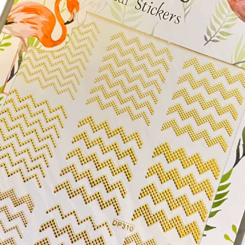 Nailart Sticker Gold Nagel StickerMotiv: M08