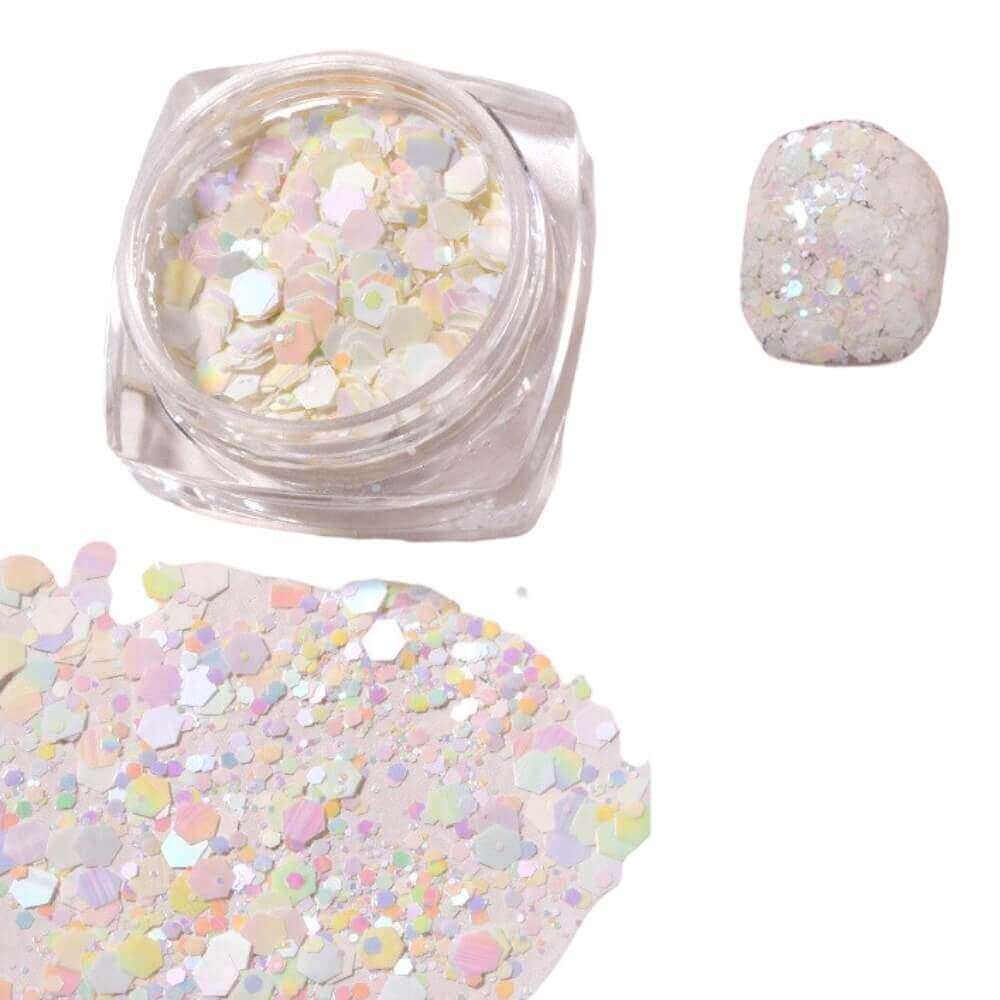 Neon Glitzer Flakes Farbe: Perlen