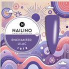 NAILINO Farbgel Enchanted Lilac in a dreamy purple shade with a whimsical design background.