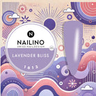 NAILINO Farbgel Lavender Bliss 1613 with elegant lavender shade and vibrant background