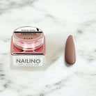 fiberglas gel nails caramel nude nails