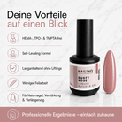 NAILINO Liquid Builder Gel – Dusty Rose mit Vorteilen wie HEMA-frei, Selbstnivellierung, und langlebigen Lifts.