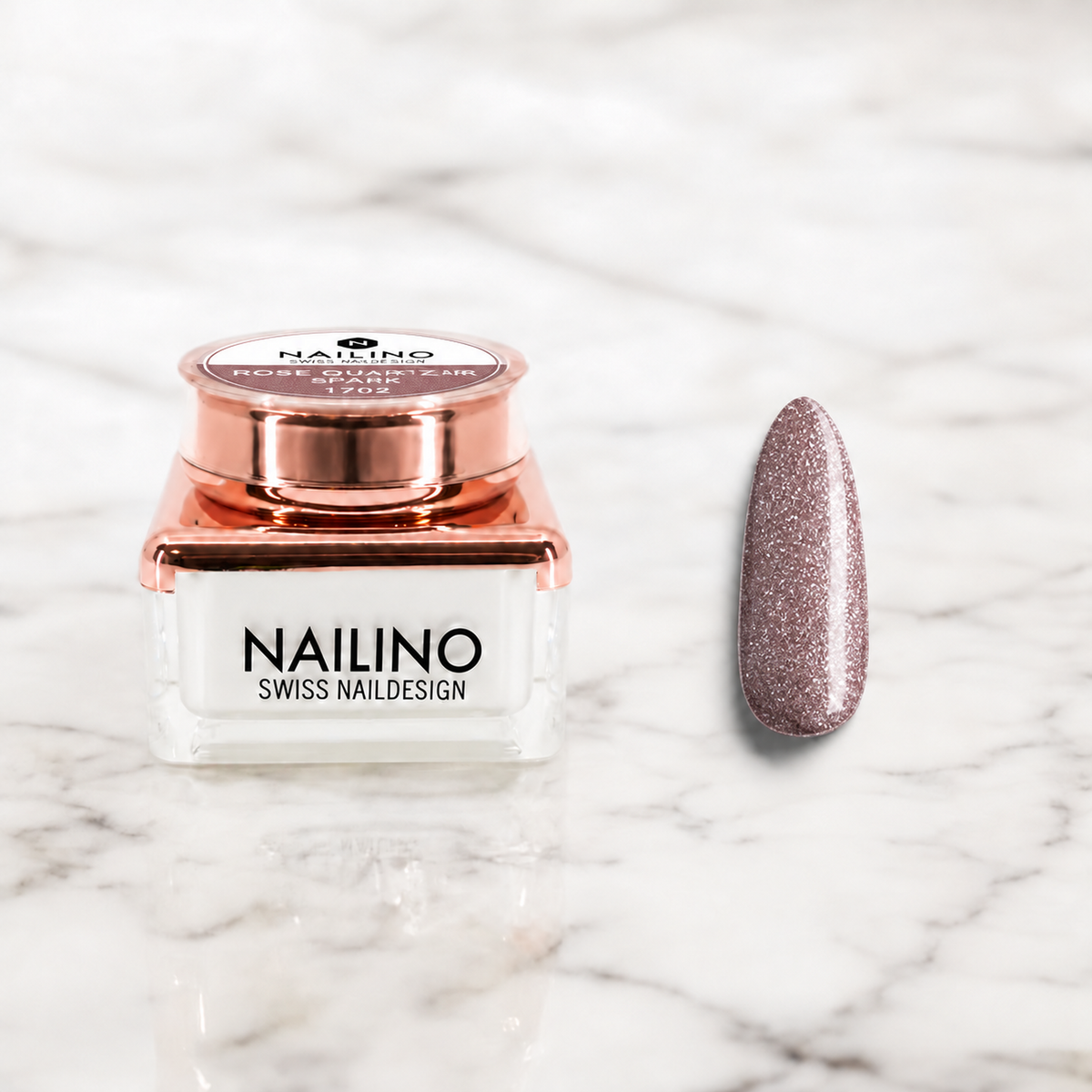 NAILINO Glitzer Gel Rose Quartz Spark, Artikelnummer 1702