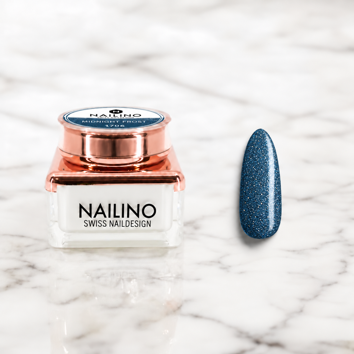 NAILINO Glitzer Gel Midnight Frost, Artikelnummer 1706