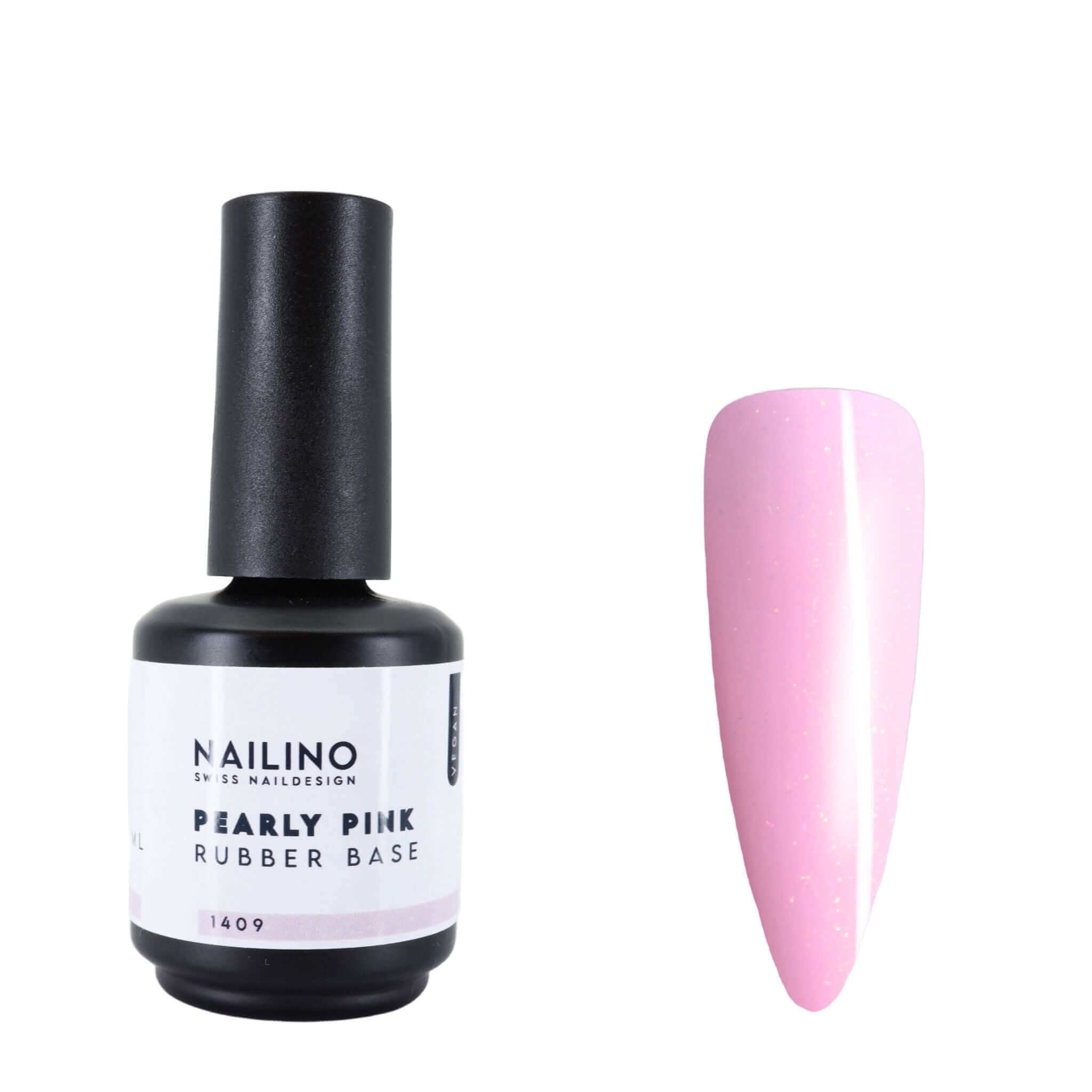 NAILINO Rubber Base Gel Pearly Pink Rubber Base Gel