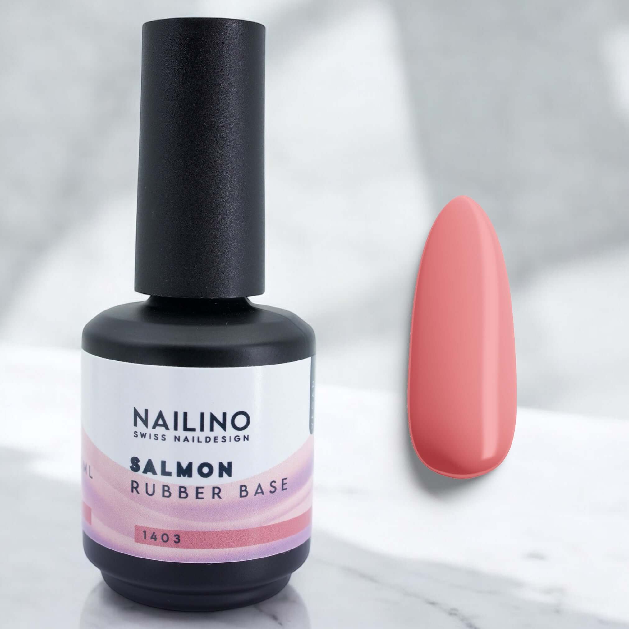 NAILINO Rubber Base Gel Salmon Naturnagelverstärker