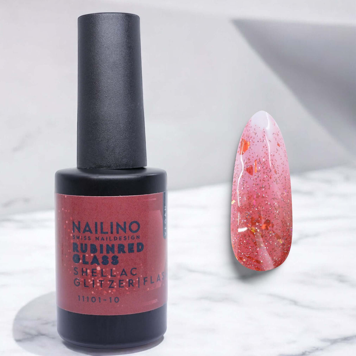 Shellac Glass Shellac für langanhaltende und glänzende Nägel - NAILINO