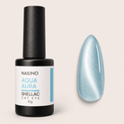 NAILINO Shellac Cat Eye Aqua Aura - 10g Nagellack mit eisblauem Schimmer und Cat-Eye Effekt