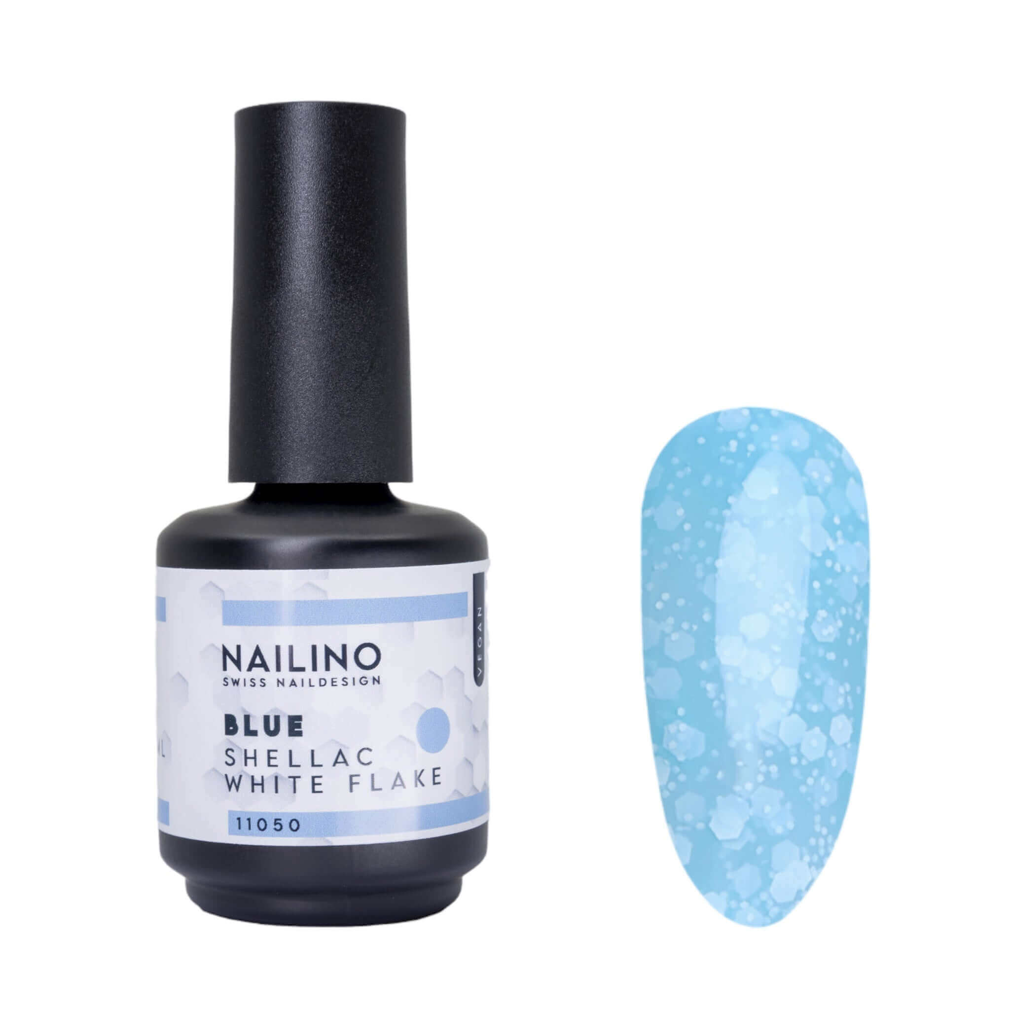 NAILINO Shellac White Flake Blue -