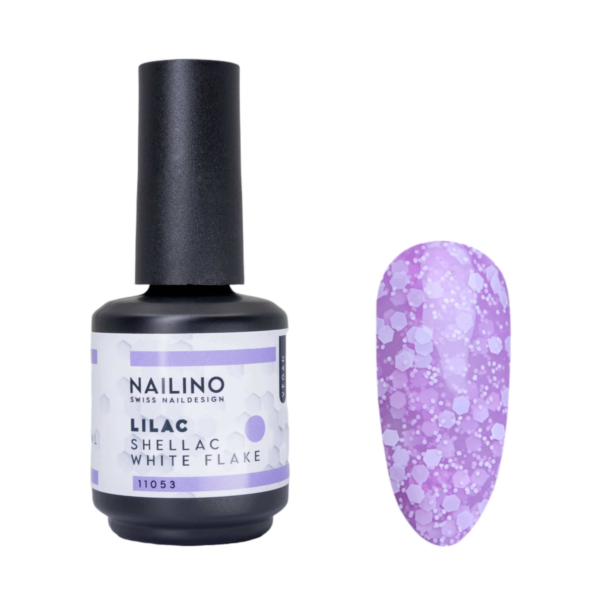 NAILINO Shellac White Flake Lilac -
