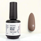 Top coat milky rose finish gel
