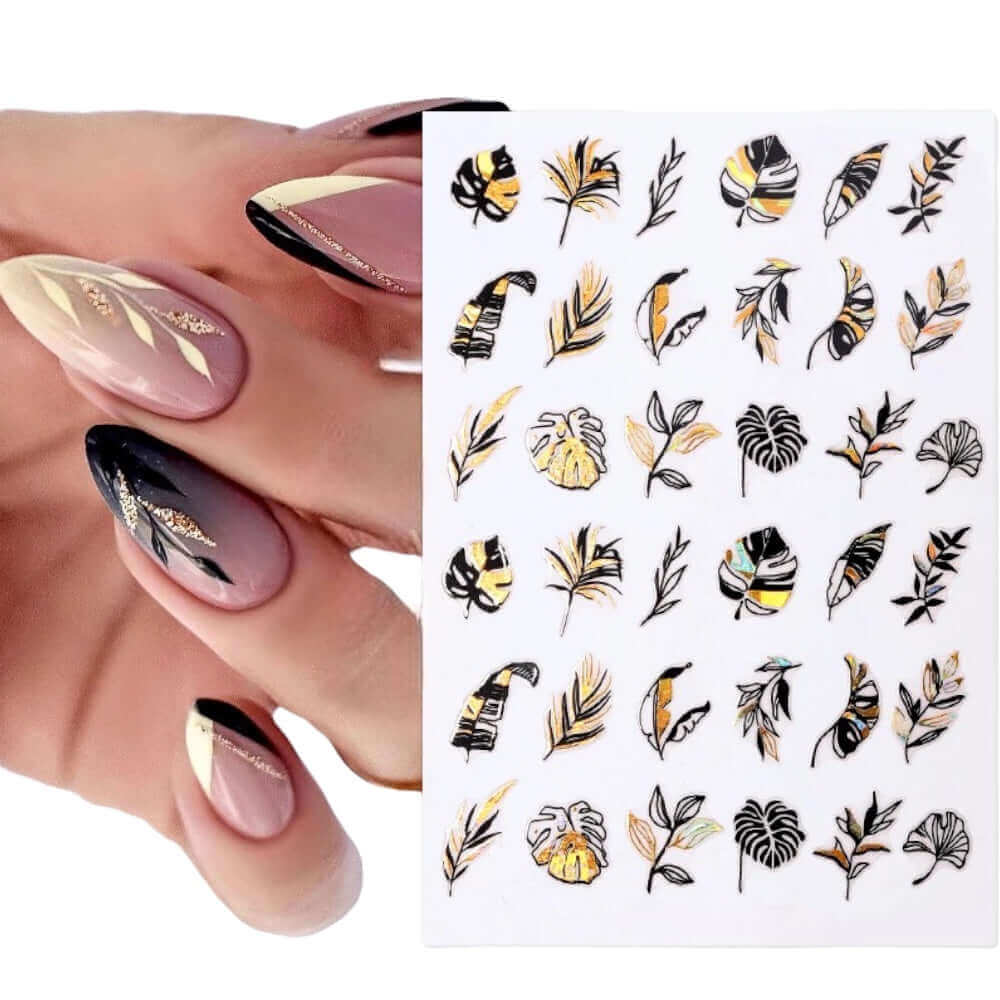 Gold on sale nail decals