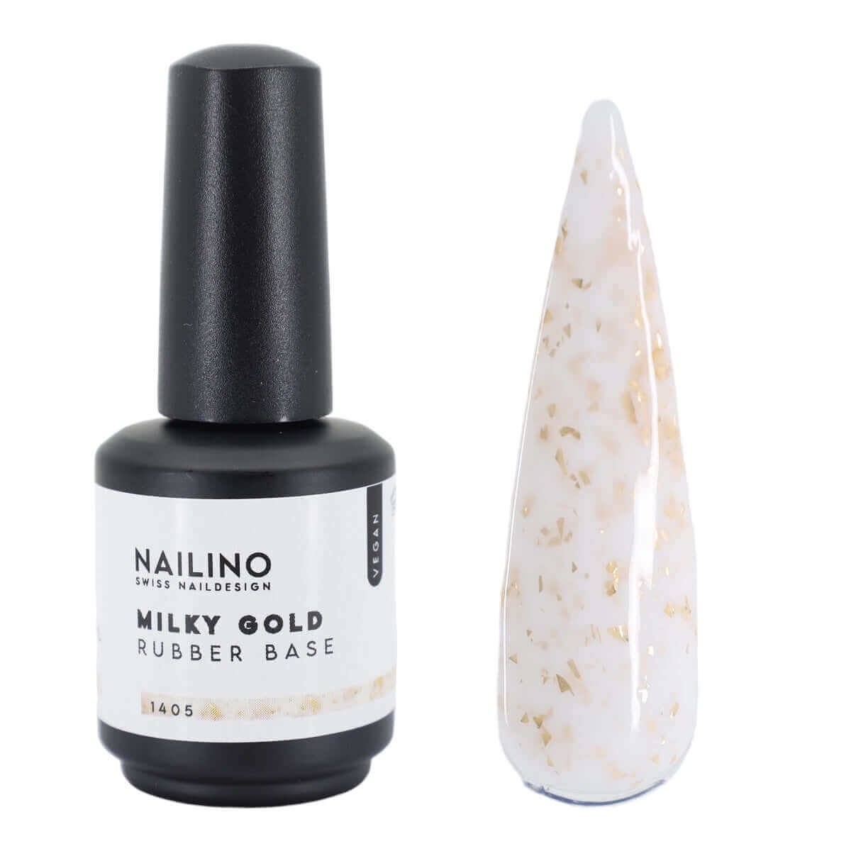 NAILINO Rubber Base Gel Milky Gold -