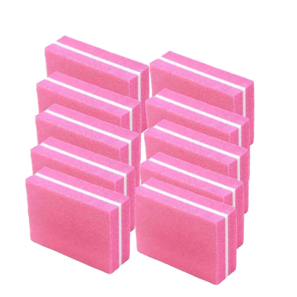 Mini Buffer Nagelfeile - 10er Set / Pink