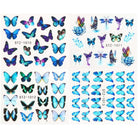 Nagelsticker Schmetterling - Blau