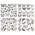 Nagelsticker Schmetterling - Schwarz-Weiss