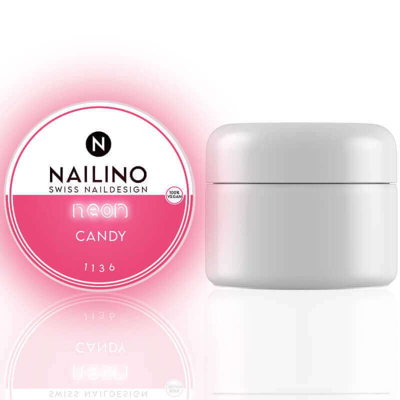 NAILINO Neon Farbgel Candy Farbe: Pink