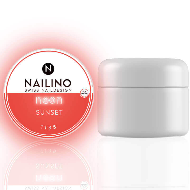 NAILINO Neon Farbgel Sunset Rot -
